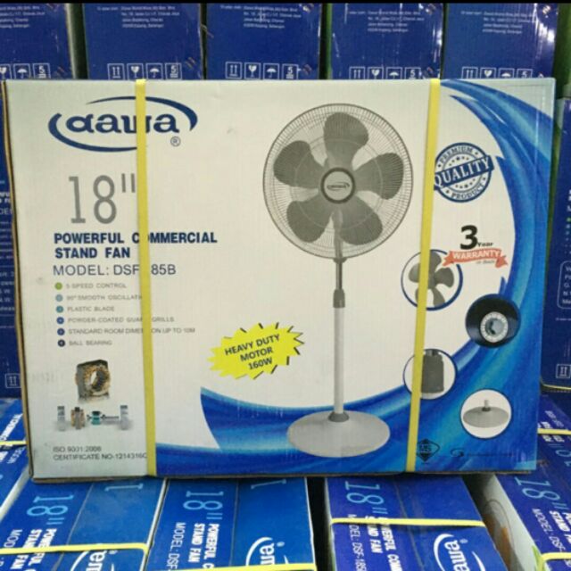 Dawa 18" 20" Heavy Duty Commercial Stand Fan 5 BLADE Shopee Malaysia