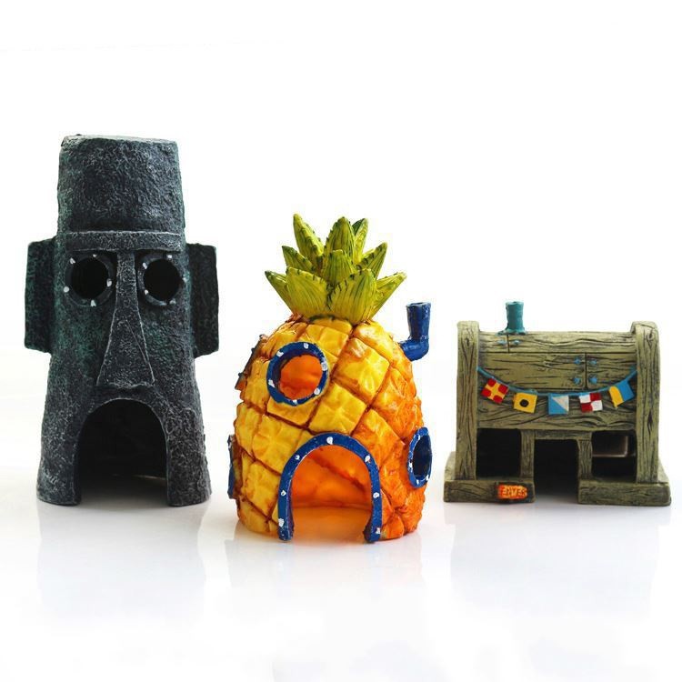 Resin Spongebob Series Aquarium Decorations (Hiasan Akuarium Spongebob