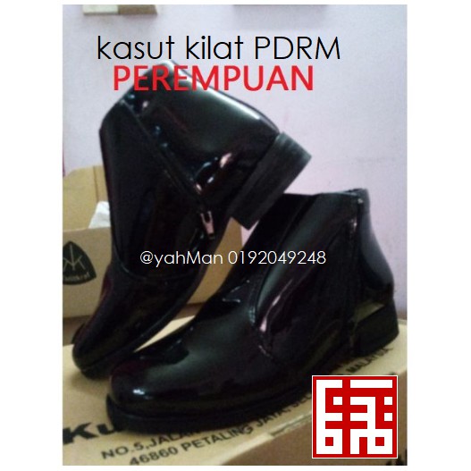 Kasut kilat Perempuan/ kasut PDRM/ POLIS WANITA ( CLEAR STOCK
