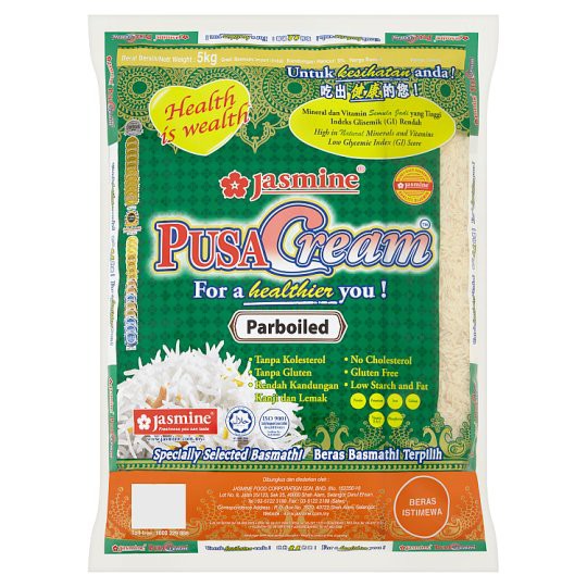 100 ORIGINAL Jasmine Pusa Cream Basmathi Parboiled Rice 5KG PusaCream