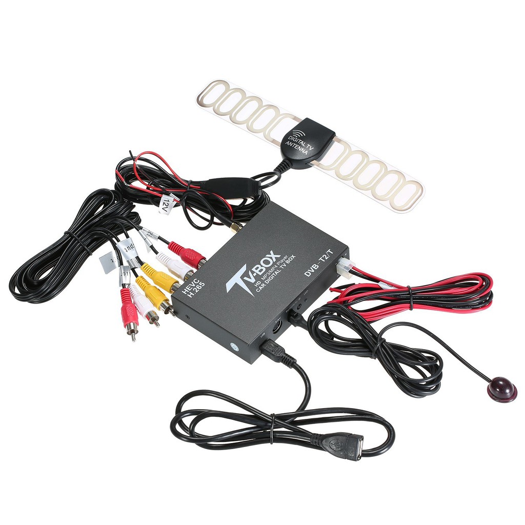 Car TV Signal Box DVBT/T2 Car Mobile Digital TV Box Receiver HEVC H