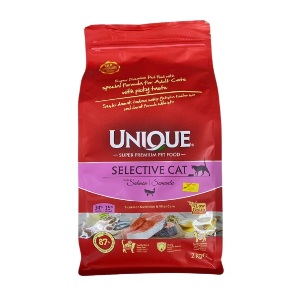 UNIQUE SUPER PREMIUM PET FOOD SELECTIVE CAT WITH SALMON CAT FOOD 2KG