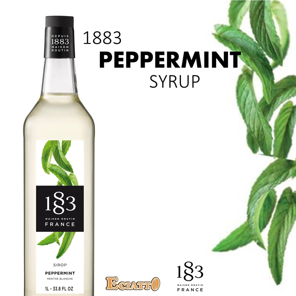 1883 MAISON ROUTIN 1883 Peppermint Syrup Halal For Sparkling Water/Soda