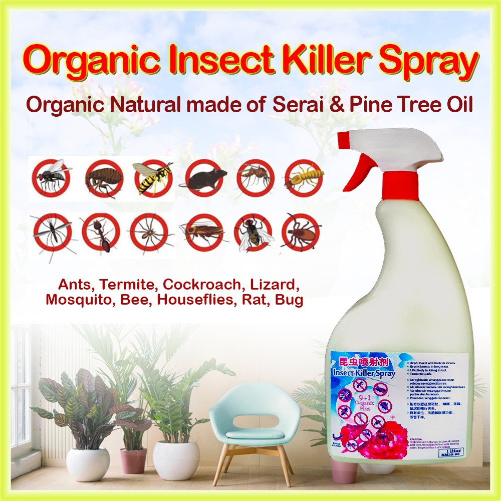Insect Killer Spray 9+1 Organic Plus Spray Serangga Repellent Repel