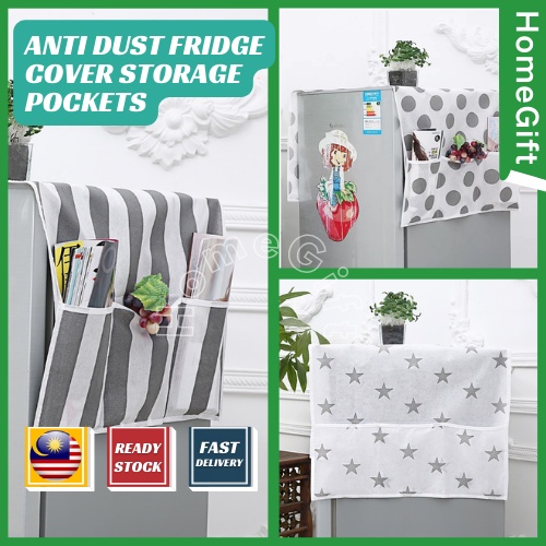 Anti Dust Fridge Cover Refrigerator Multipurpose Hanging Bag with