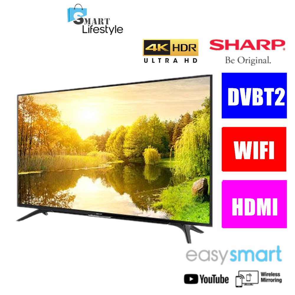 Sharp 4K UHD Easy Smart TV (60") 4TC60AH8X Shopee Malaysia