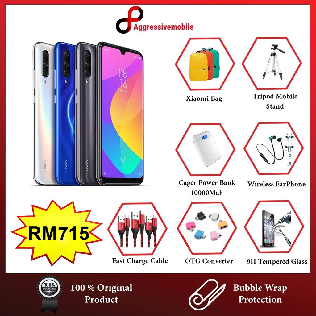 Xiaomi Mi A3 [128GB+4GB] Original Set Shopee Malaysia