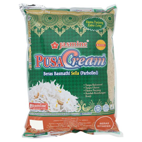 Jasmine Beras Basmathi Pusa Cream Parboiled 5kg Shopee Malaysia Free