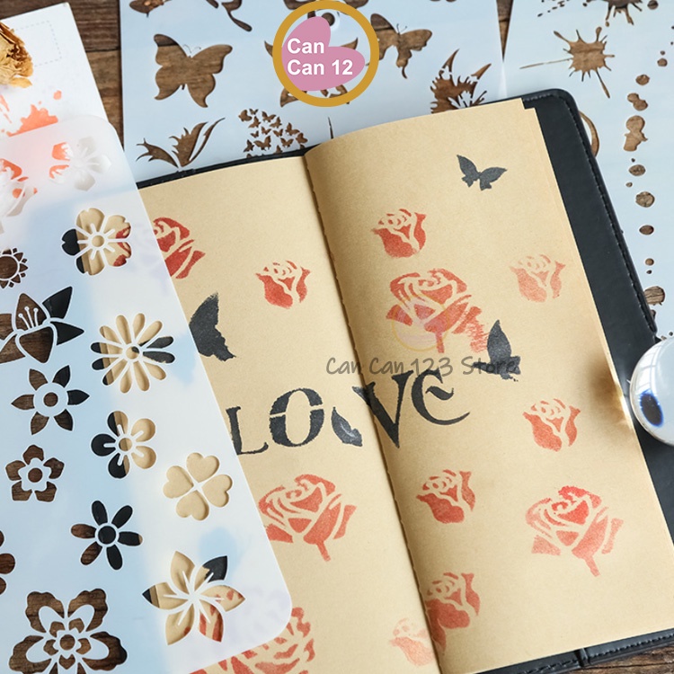 Painting Template Drawing Stencils For Journal Diary Stamp Ink Design