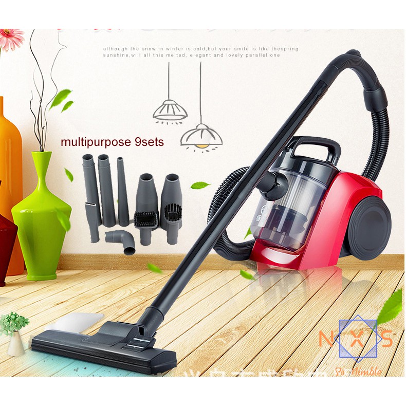 9sets Multipurpose vacuum cleaner 17KPa Powerful Strong Suction Carpet
