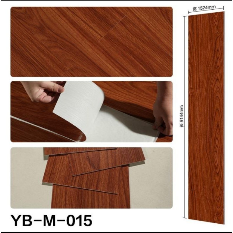 🍓READY STOCK🍓 Self Adhesive Vinyl Floor Tiles DIY PVC Sticker. (No