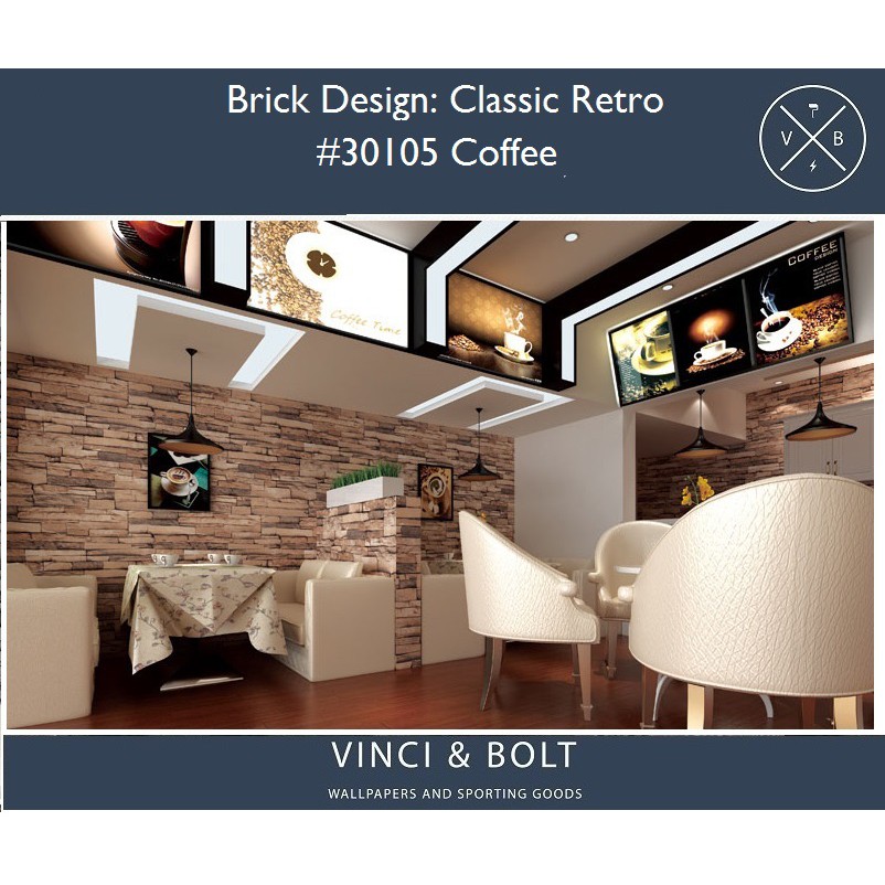 3D Wallpaper Brick Design Classic Retro (Part 1) Shopee Malaysia