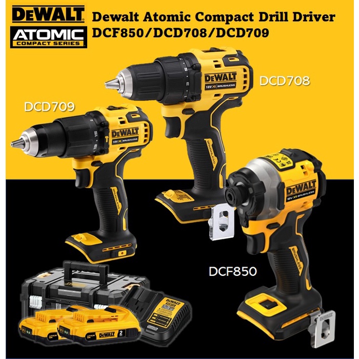 Dewalt 18V / 20V Max Atomic Compact Series Drill/Driver DCD708 / Hammer