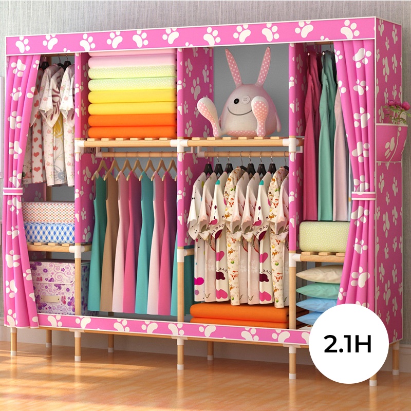 Wardrobe Almari Baju Rak Baju Clothes Organization Storage Rack