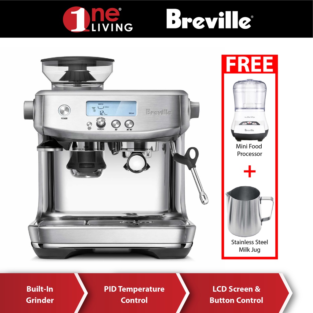 Breville the Barista Pro Espresso Machine BES878 (FREE Food Processor BFP100) Shopee Malaysia