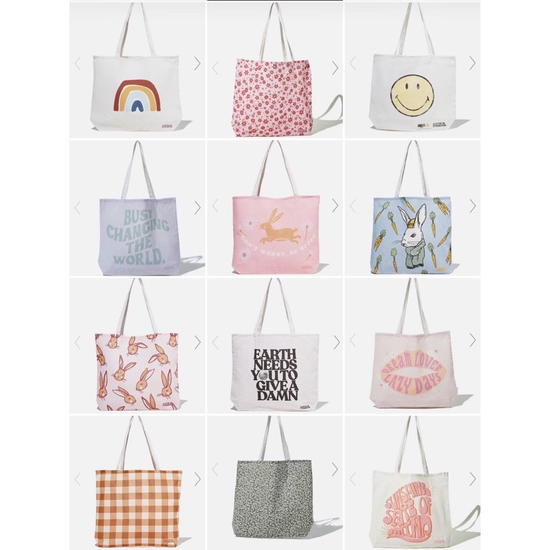 Cotton On Tote Bags atelieryuwa.ciao.jp