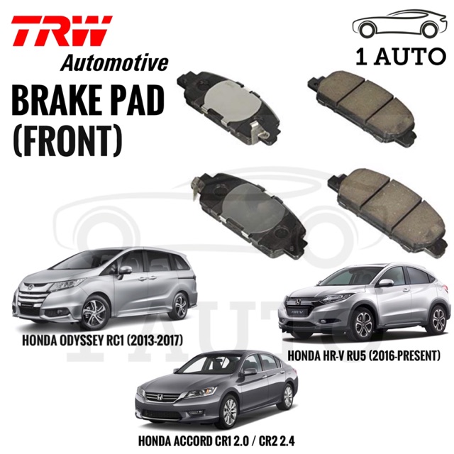 TRW FRONT BRAKE PAD for HONDA HR-V HRV RU5, ACCORD CR1 2.0 CR2 2.4