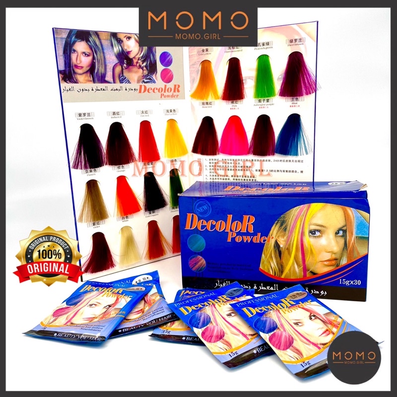 Decolor Hair Color Powder Dye Highlight Bleaching Powder 15g Shopee