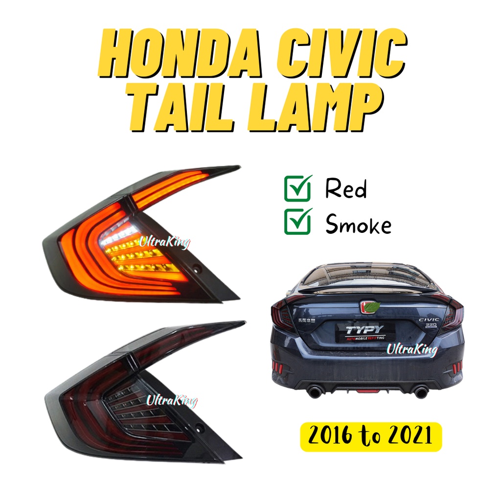 Honda Civic 20162021 FC Tail Lamp LED Light With Running Signal