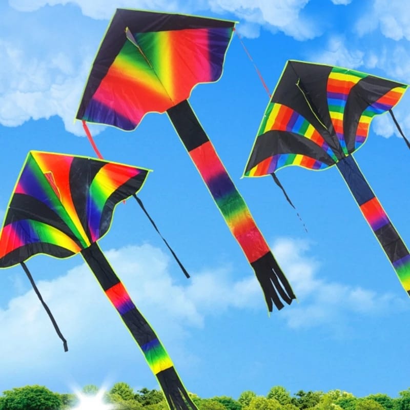 Big Size 145cm Kite long tail striped triangle kite for kite children