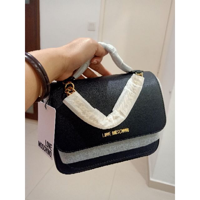 100 Original Authentic Love Moschino Sling Bag Shopee Malaysia