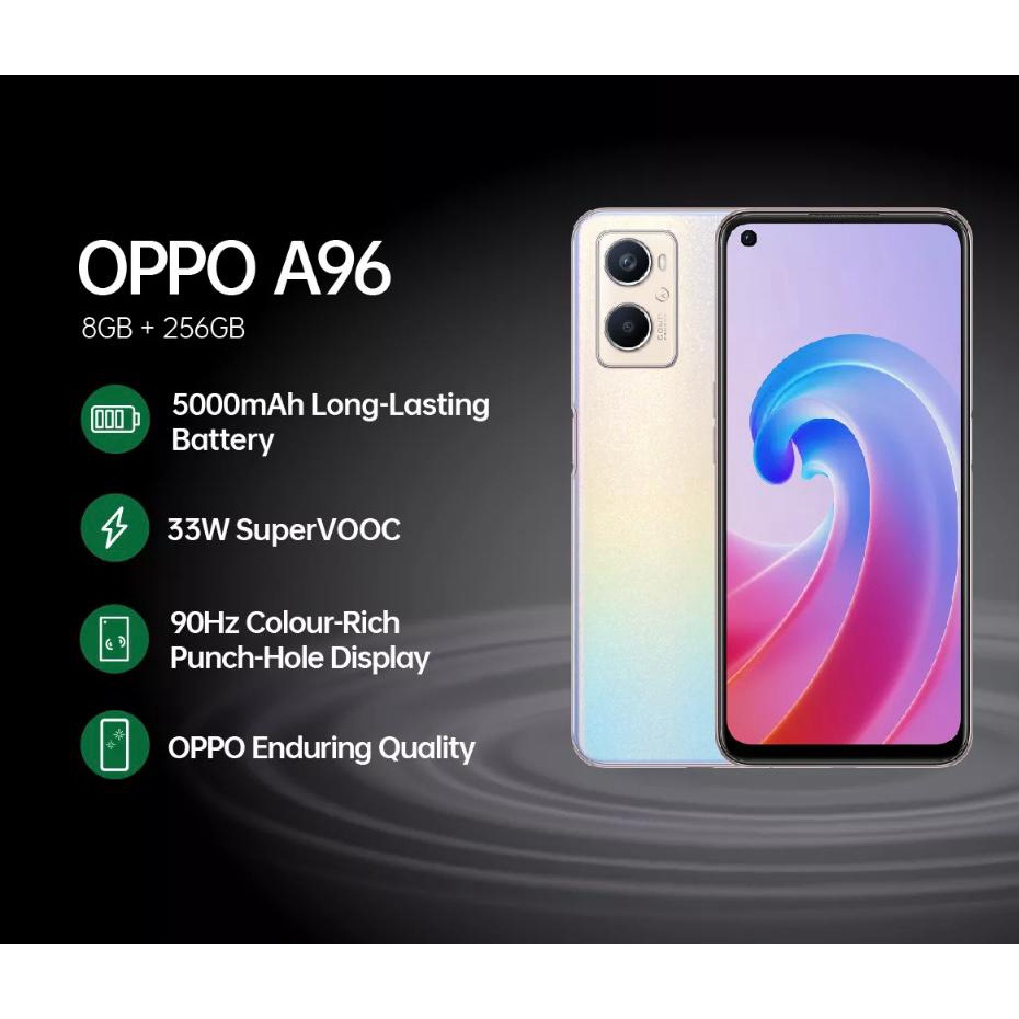OPPO A96 Smartphone 6.59" 8+256GB 33W SUPERVOOC 5000mAh 90Hz