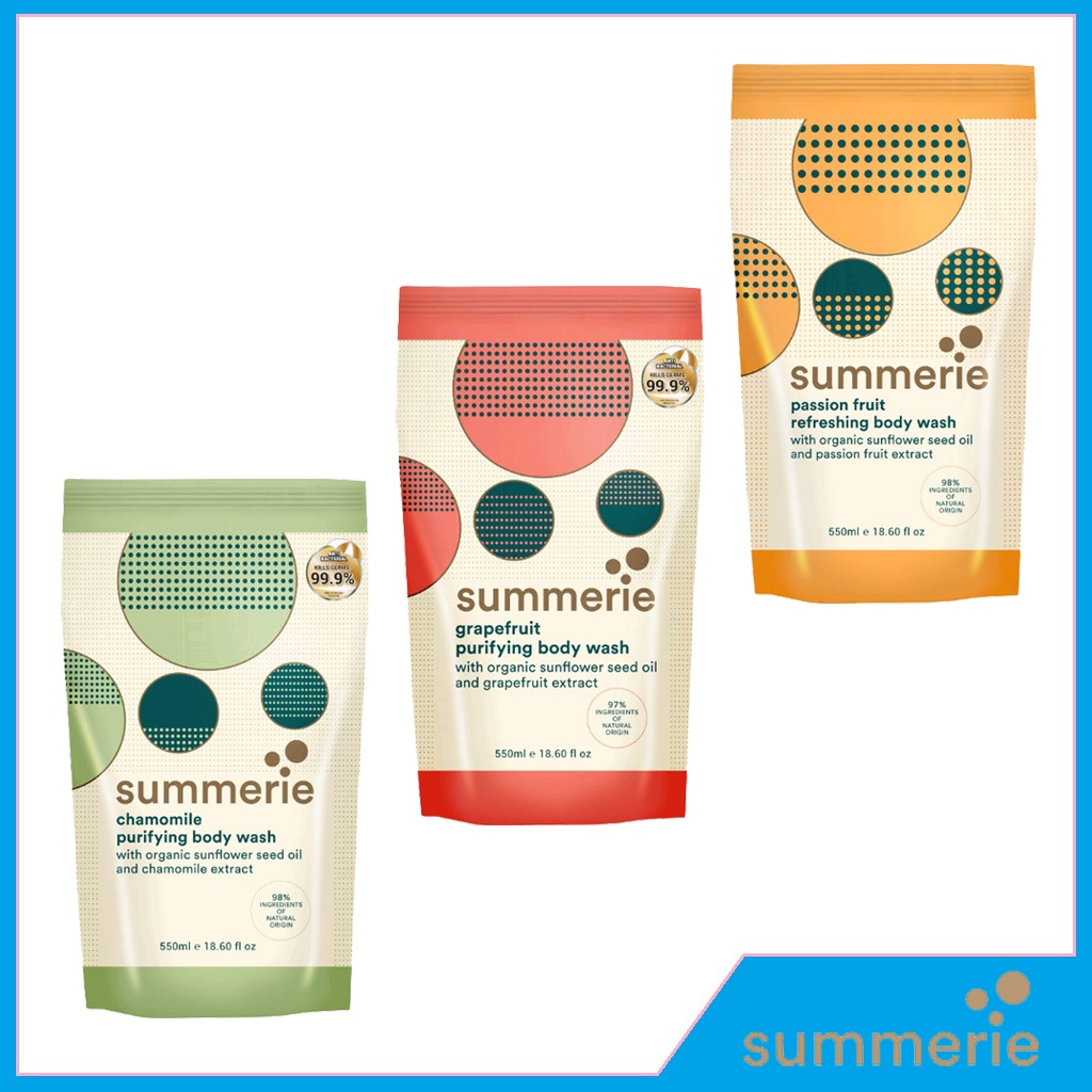 Summerie Purify Body Wash Refill Pack Grapefruit Passion fruit Ginger Chamomile Body Wash sabun
