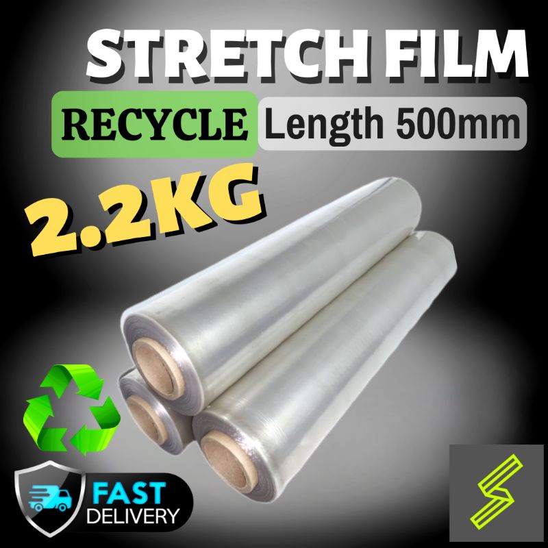 Recycle Stretch Film 2.2kg x 500mm x 23MIC Wrapping Film Shopee Malaysia