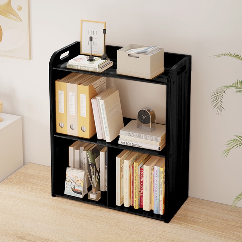 Tabletop book storage rack student desk bookshelf space saver rack