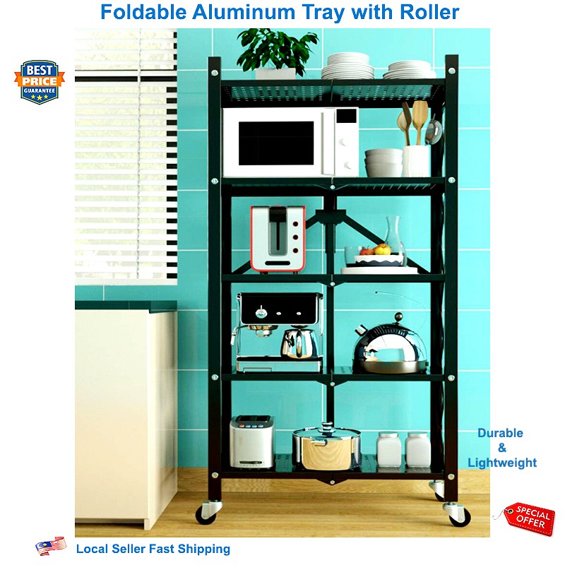 Storage Kitchen Rack Cart Stainless Steel Kitchen Home Moveable Cart