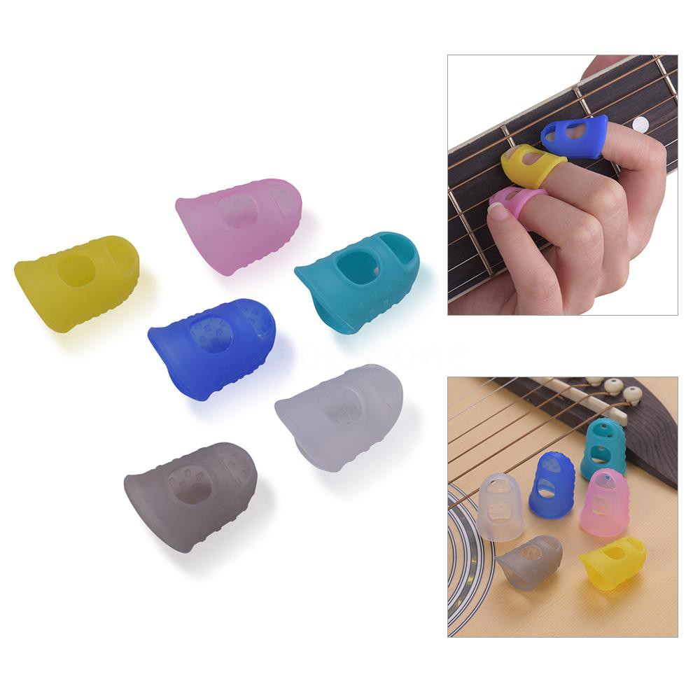 inone⭐6pcs Guitar Silicone Finger Fingertip Protectors for Guitar