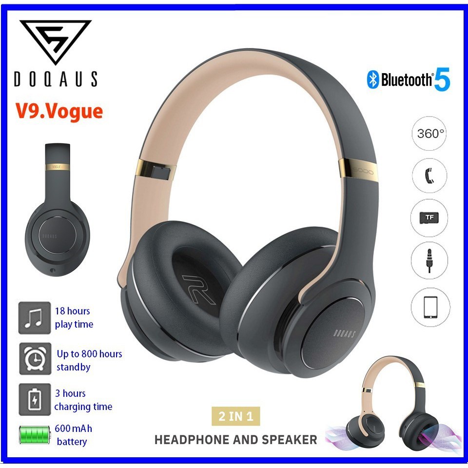 SODO DOQAUS VOGUE 9 NFC Bluetooth 5.0 Twist Out Wireless Headphone Speaker Build In Equalizer