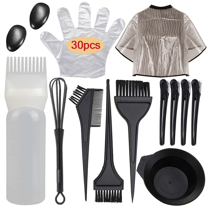 Monja 14pcs/set Home Salon Hair Dyeing Brush Hair Dyeing Cream Bowl