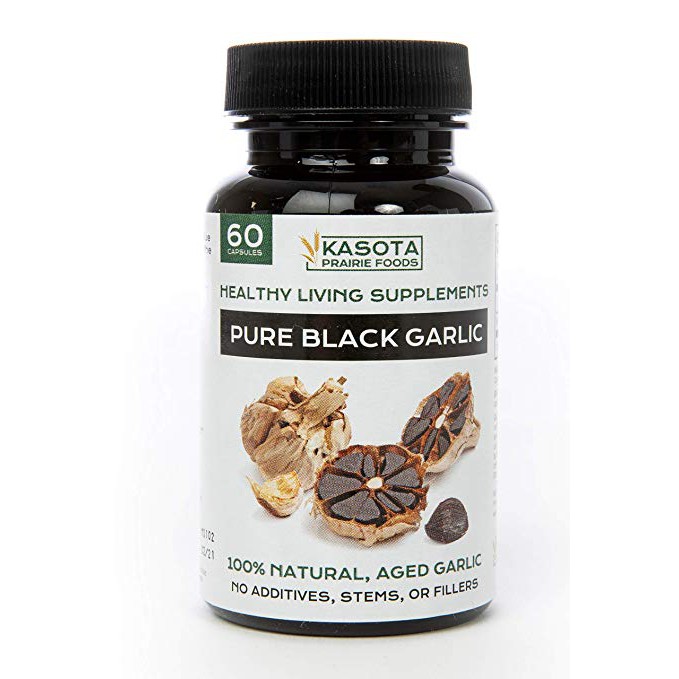 100 Natural Aged Black Garlic 60 Capsules Allicin. (Extra Strength