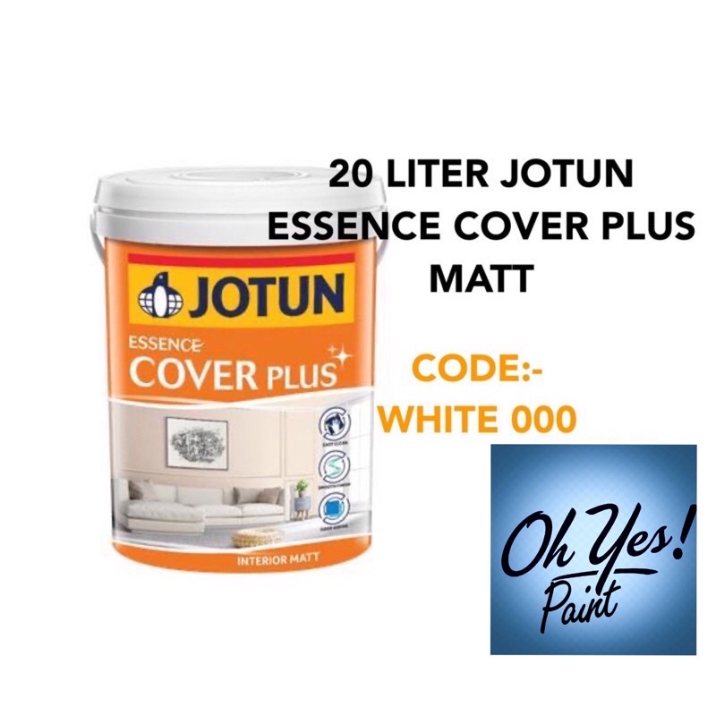 20 LITER JOTUN ESSENCE COVER PLUS MATT (WHITE) Shopee Malaysia