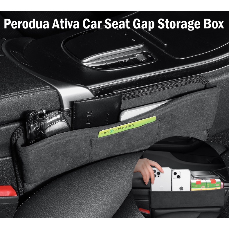 Perodua Ativa Car Seat Gap Storage Box Car Armrest Side Organizer