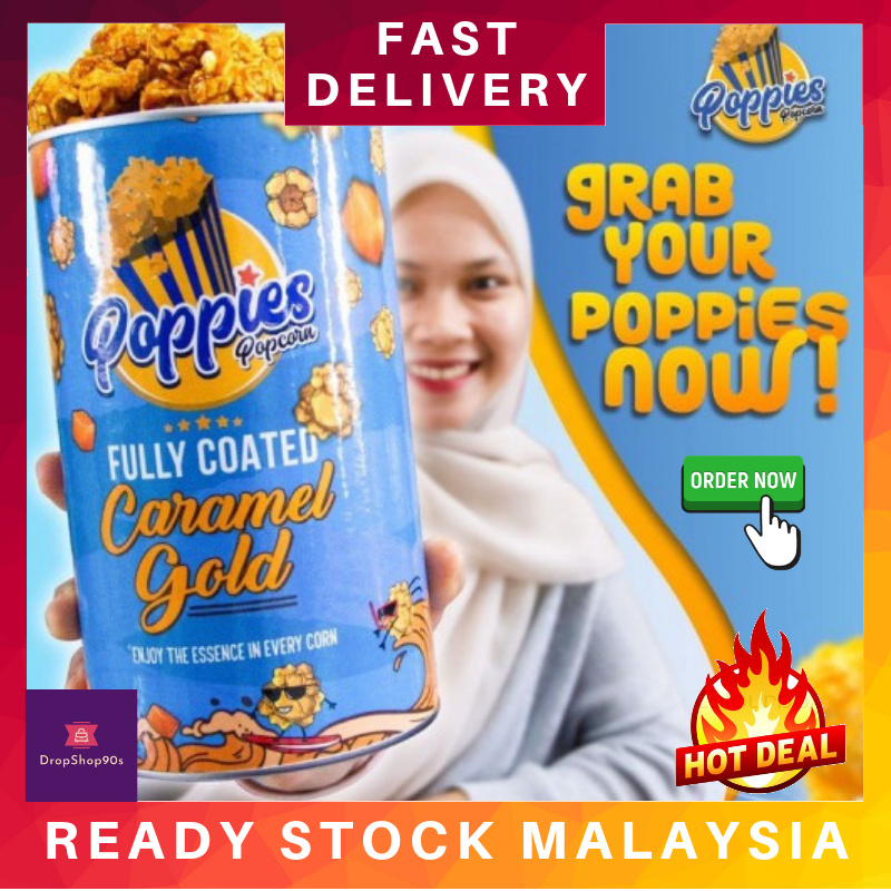 💥NEW ITEM💥 POPPIES POPCORN CARAMEL FULLY COATED ORIGINAL Shopee Malaysia