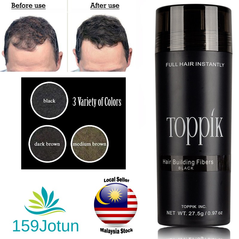 Toppik Hair Building Fiber Powder 27.5g for Hair Beard Hair Loss