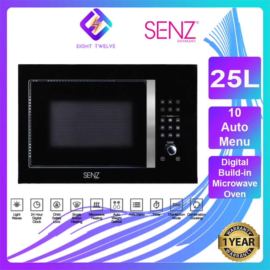 25L SENZ BuiltIn Fully Digital Buildin Microwave Oven Ketuhar