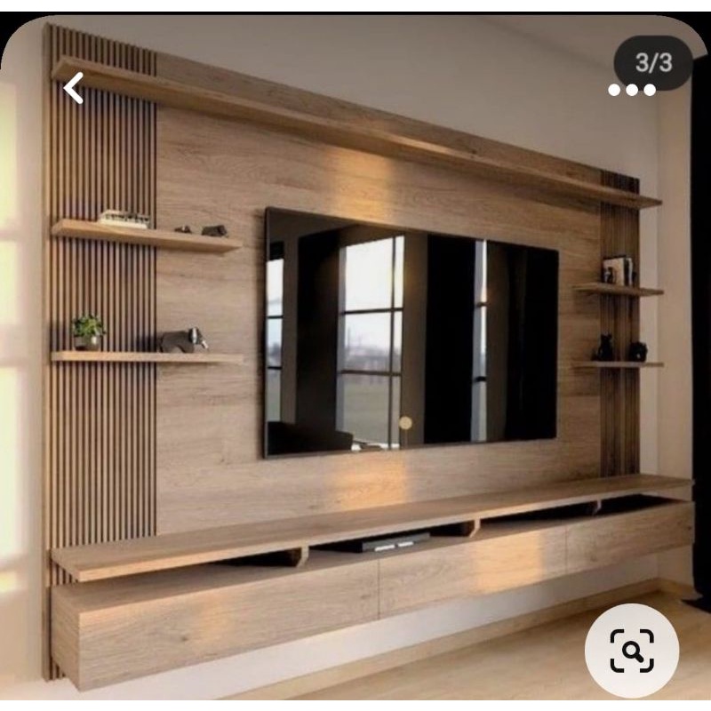 TV 10ft laminate on solid wood Shopee Malaysia