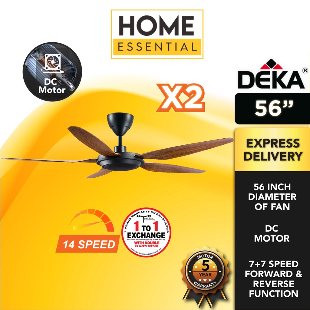 Deka DS11 5 Blades Dc Motor 14 Speed Forward And Reverse Function