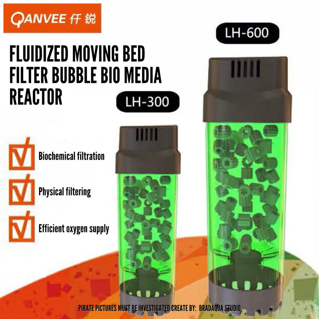 QANVEE Fluidized Moving Bed Filter Bubble Bio Media Reactor for