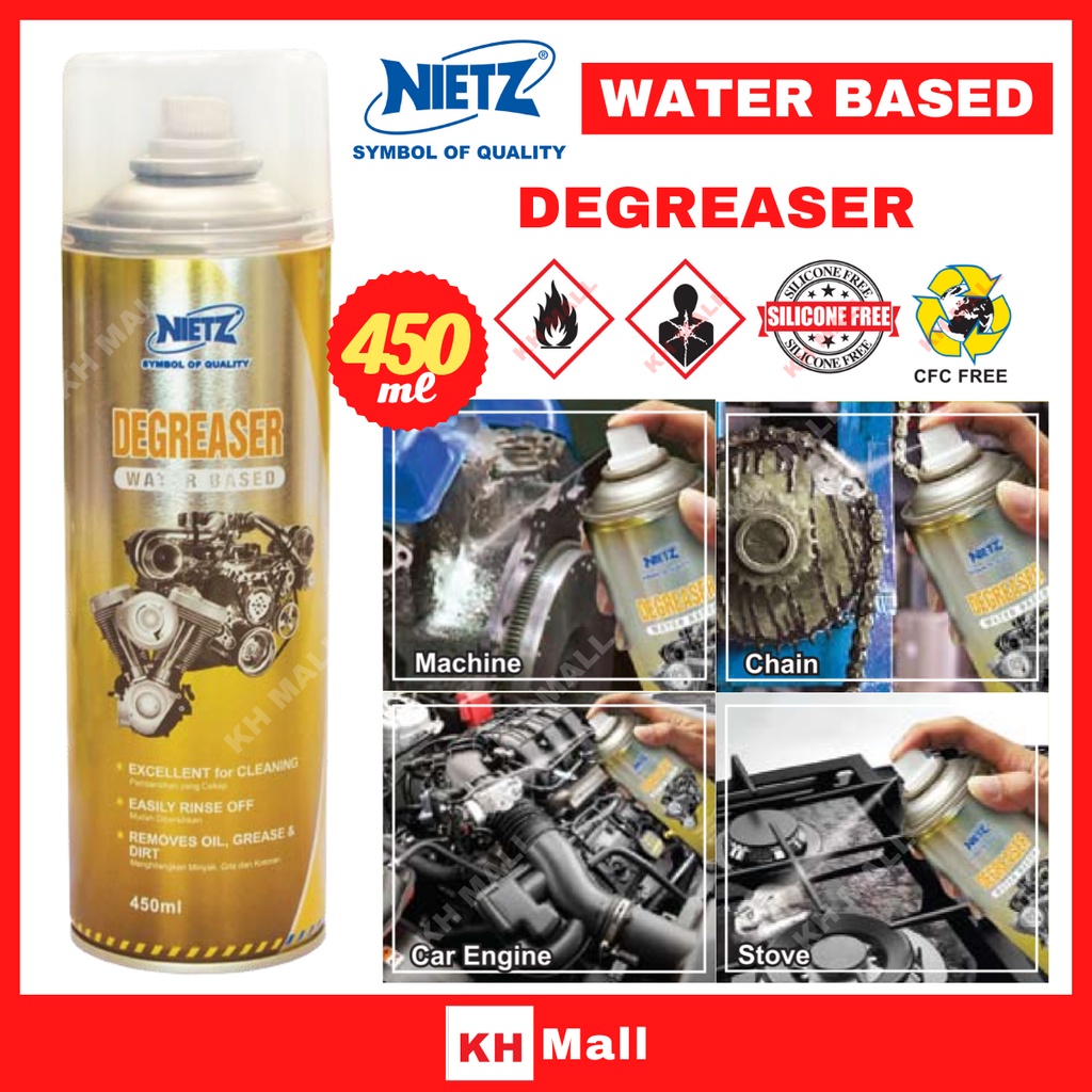 [Ready Stock] NIETZ Water Based Degreaser 450ml Oil Remover Spray