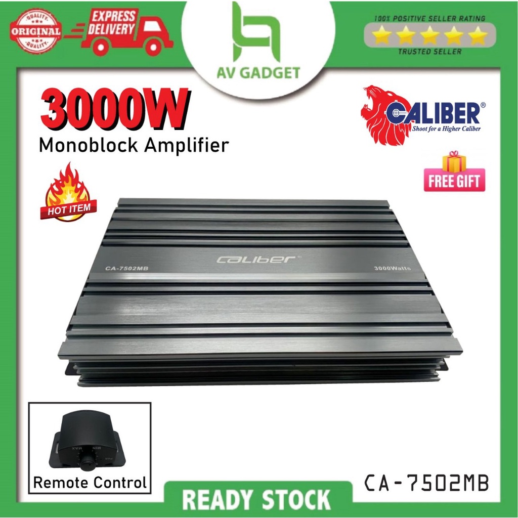 [Free Gift] Caliber Mosfet Car Audio Amplifier Monoblock Bass Speaker