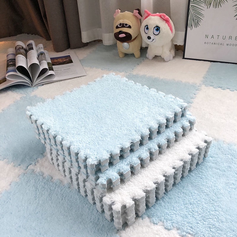 30cm Spliced Velvet Mat Suede Carpet Puzzle Mat Foam Mats Full House