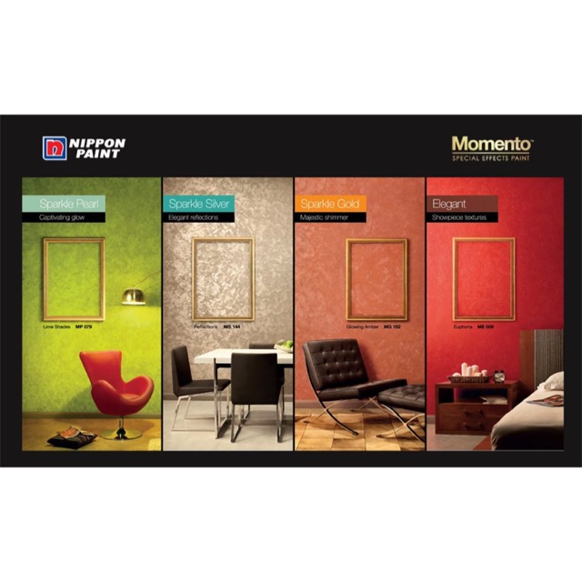 (Ready stock) HON TRADING NIPPON PAINT MOMENTO SPARKLE SILVER 1L