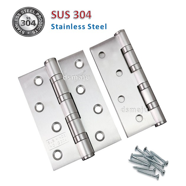 4" Heavy Duty Stainless Steel Bearing Hinges 100mm Steel Hinges Door