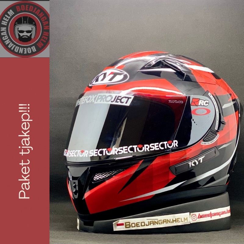Helmet KYT K2 RIDER DIAMOND BLACK RED FULL FACE DOUBLE VISOR KYT K2R Handsome KYT K2R
