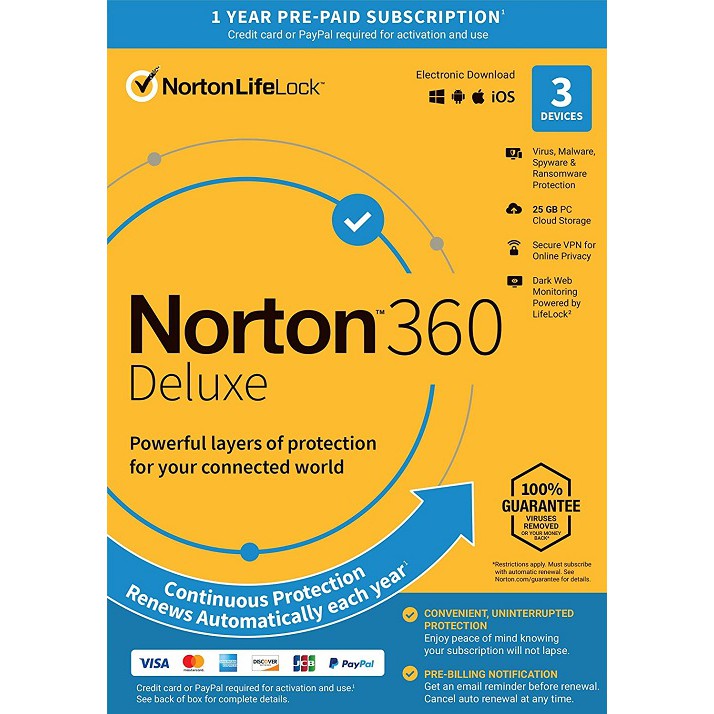 Norton 360 Deluxe 2021 3 PC Device Download Windows 7 8 10 Mac