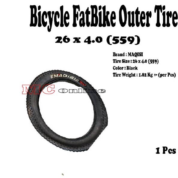 Bicycle Fat Bike Tire 26 x 4.0 (559)(1pcs) Shopee Malaysia